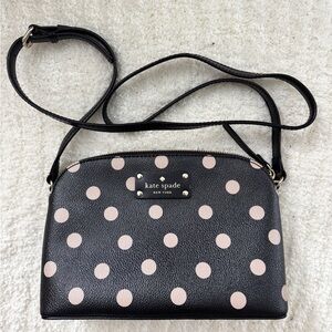Kate Spade Black and Pink Dot Crossbody Bag